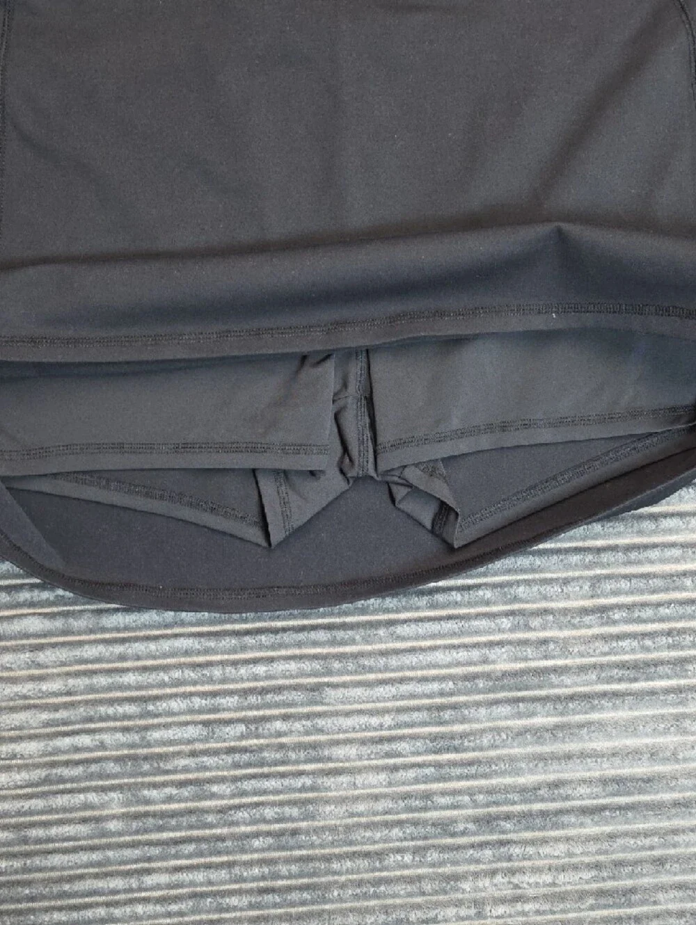 Lands' End Black Athletic Mini Skirt